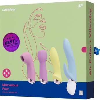 Набор вибраторов SATISFYER Marvelous Four, силикон, ассорти Набор вибраторов SATISFYER Marvelous Four, силикон, ассорти
